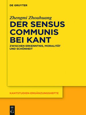 cover image of Der sensus communis bei Kant